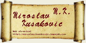 Miroslav Kušaković vizit kartica